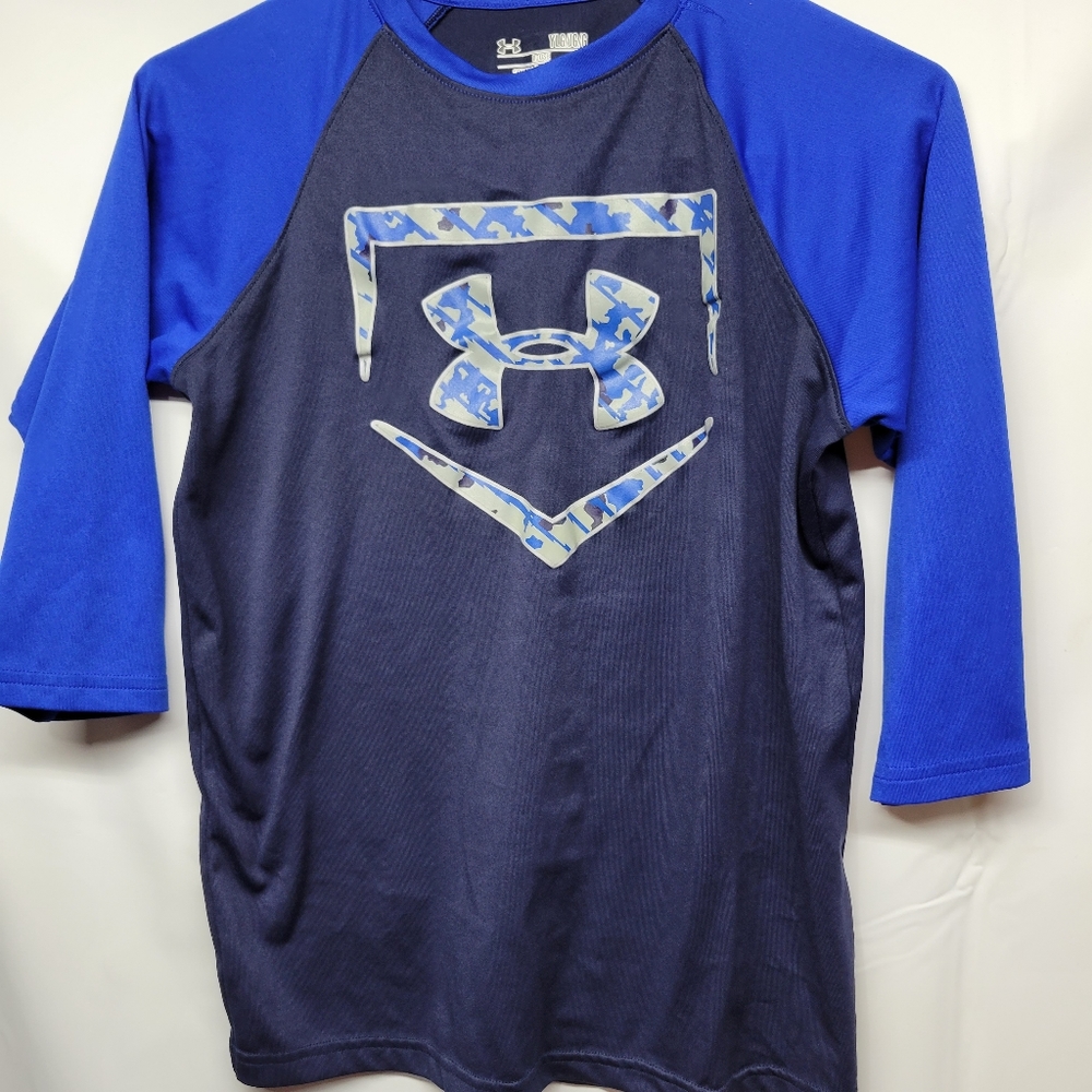 3/$15 Under Armour HeatGear Baseball Shirt Youth Large